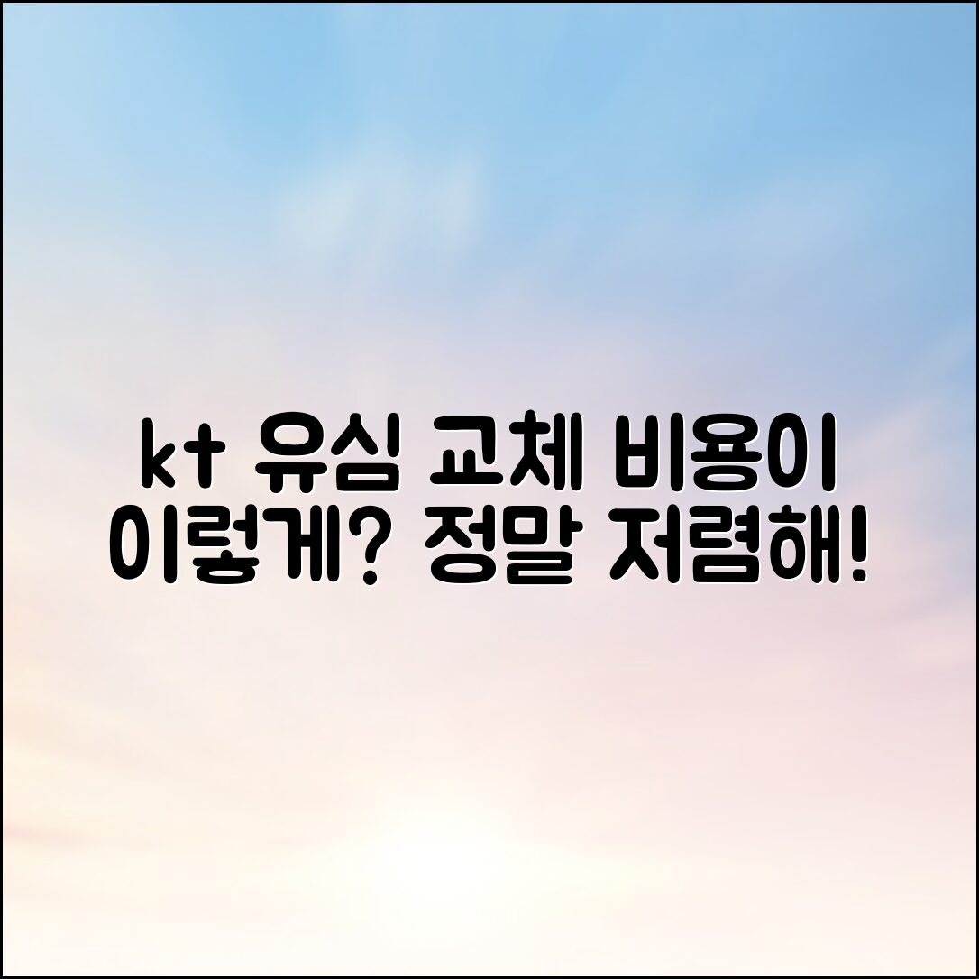 누구나 쉽게 아는 kt 유심 교체 비용, 이렇게 저렴할 줄이야!