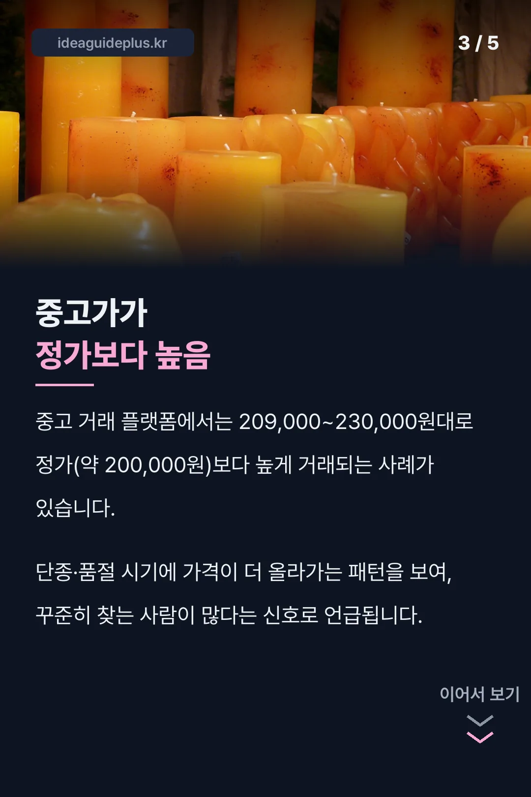 중고가가 정가보다 높음