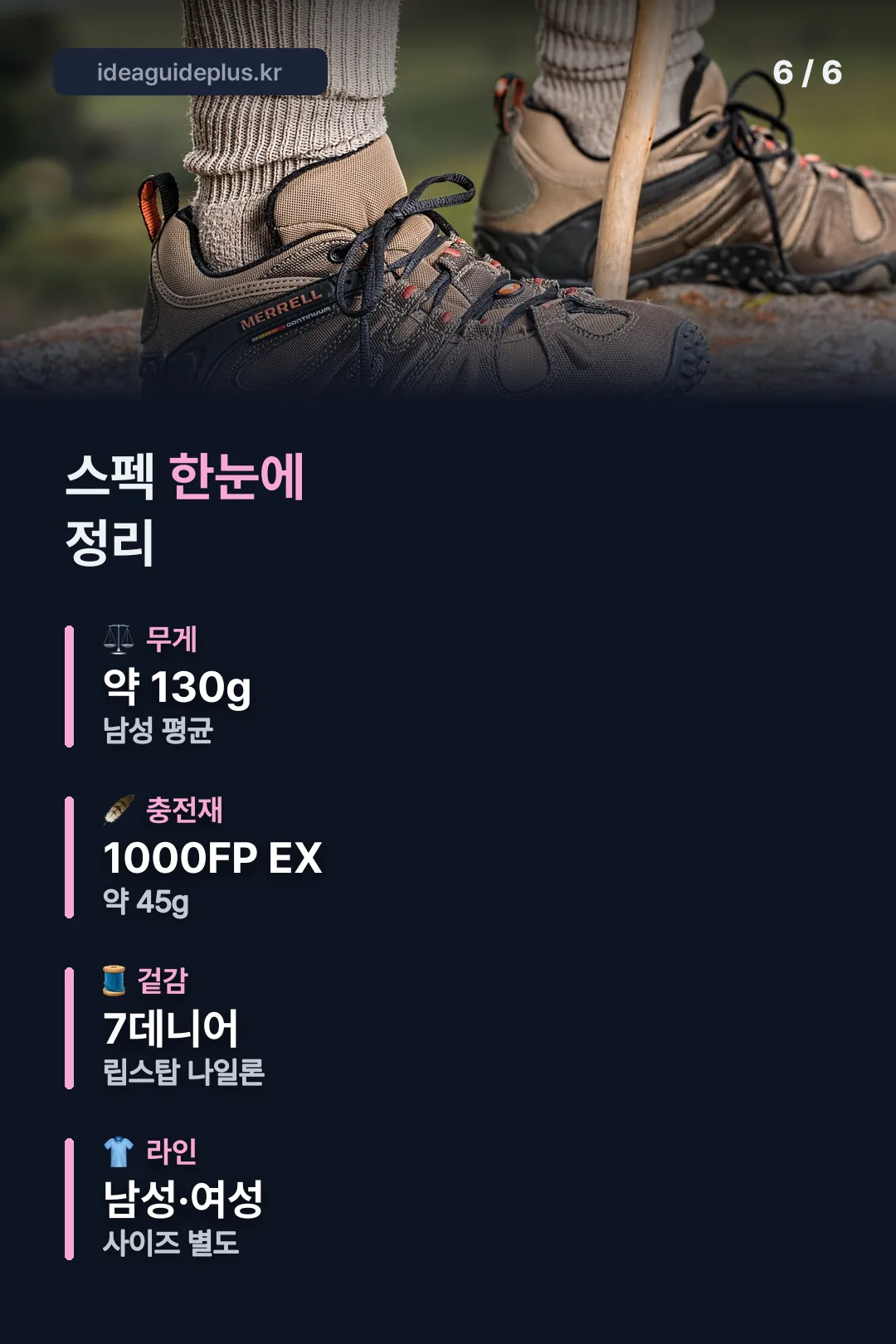 스펙 한눈에 정리